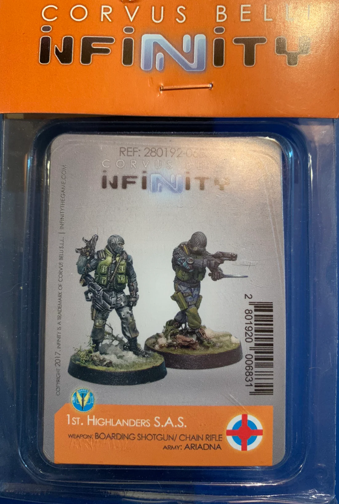 Ariadna: 1st Highlanders S.A.S. (Boarding Shotgun, Chain Rifle)