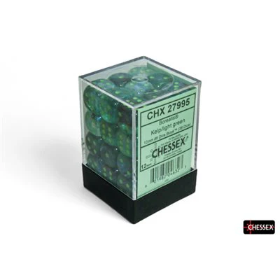 Chessex: Borealis 36D6 Dice Kelp/Light Green Luminary