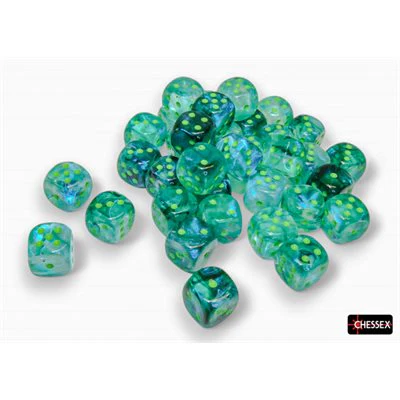 Chessex: Borealis 36D6 Dice Kelp/Light Green Luminary - Image 2