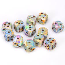 Chessex: Festive 16mm Vibrant / Brown  (12)
