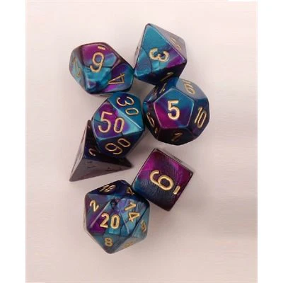 Chessex: Gemini 7P Purple Teal / Gold