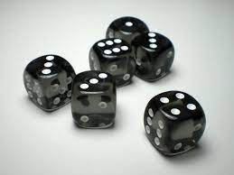 Chessex: Translucent 16mm Smoke / White  (12)