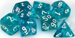 Chessex: Translucent 7PC Teal/White