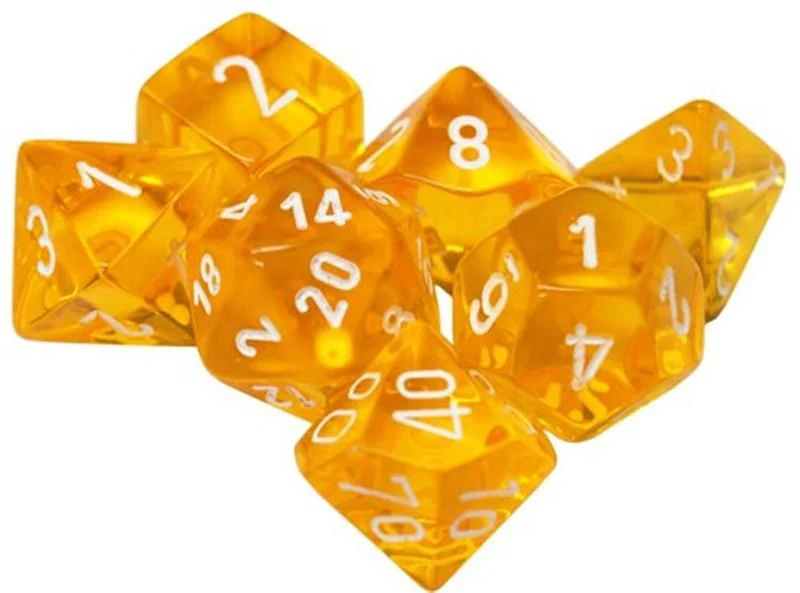 Chessex: Translucent 7PC Yellow/White