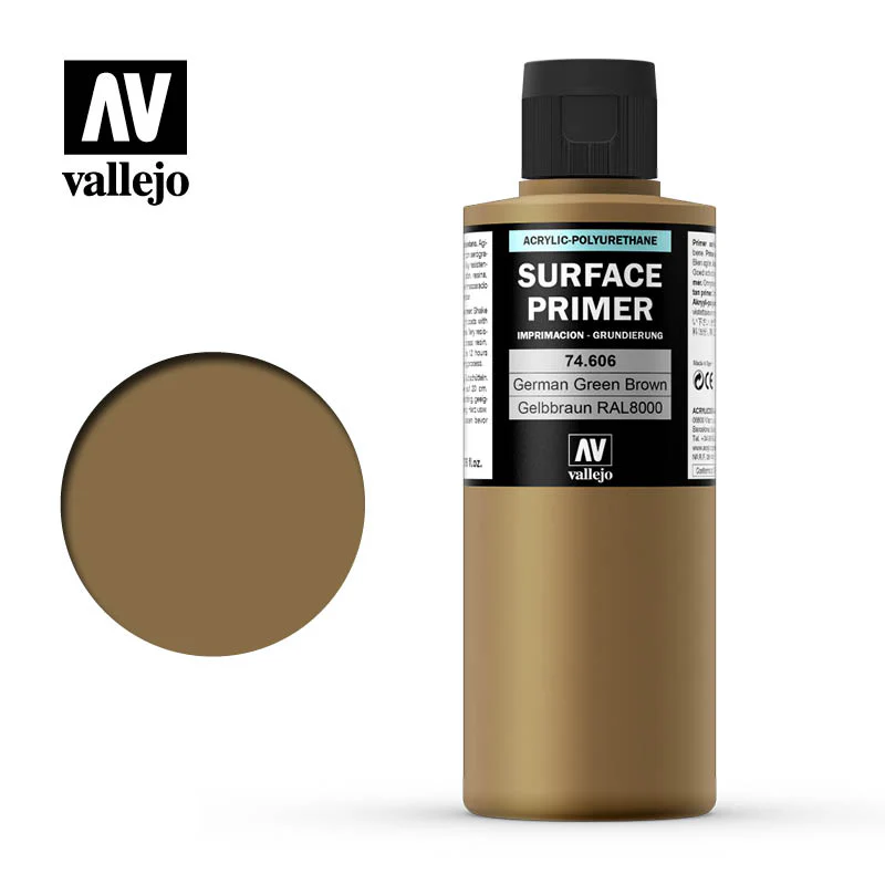 Vallejo: Surface Primer German Green Brown 200ml