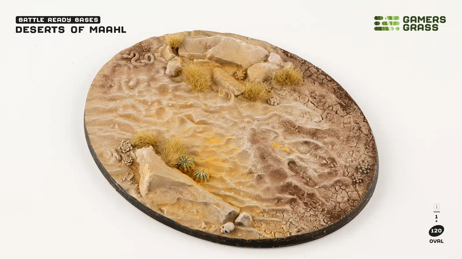 Gamer Grass: Deserts of Maahl Bases, Oval 120 mm - Image 2