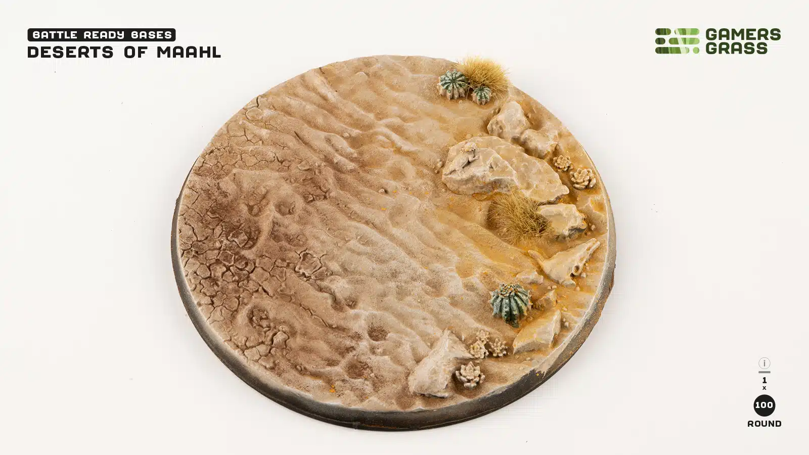 Gamer Grass: Deserts of Maahl Bases, Round 100 mm - Image 2