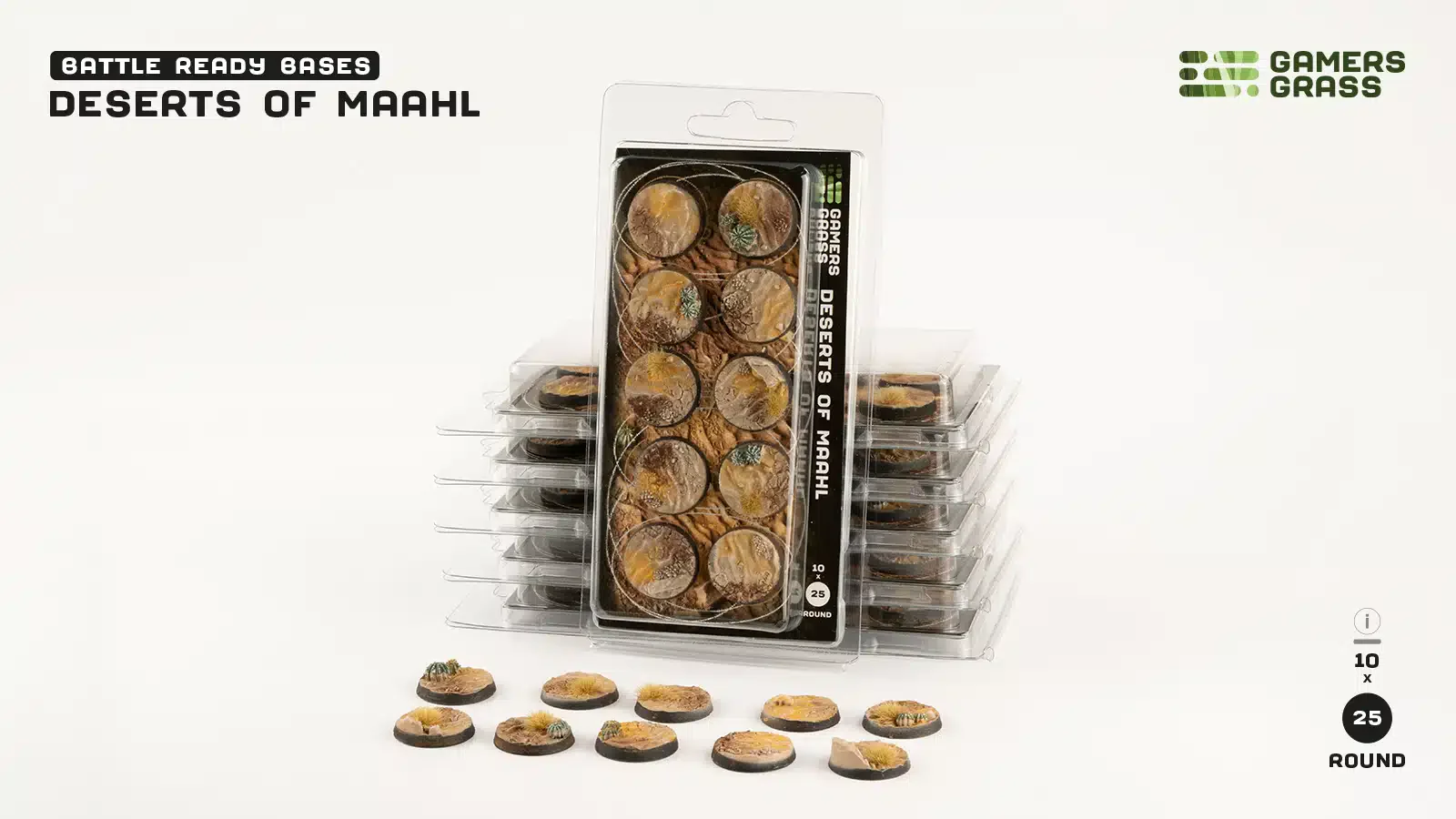 Gamer Grass: Deserts of Maahl Bases, Round 25mm x 10 - Image 2