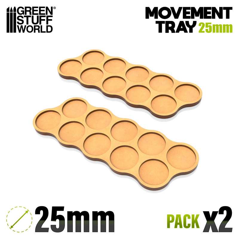 Green Stuff World: Movement Trays 25MM 10x2 Skirmish
