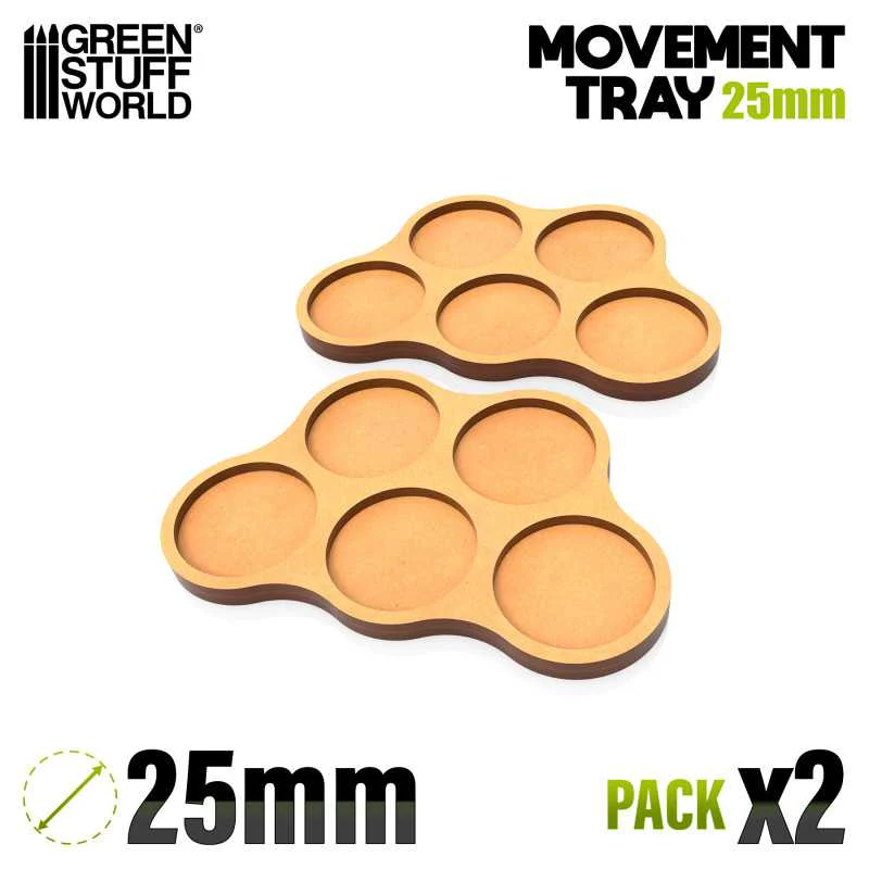 Green Stuff World: Movement Trays 25MM 5x2 Skirmish