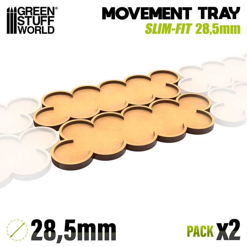 Green Stuff World: Movement Trays 28.5MM 10x2 Slimfit