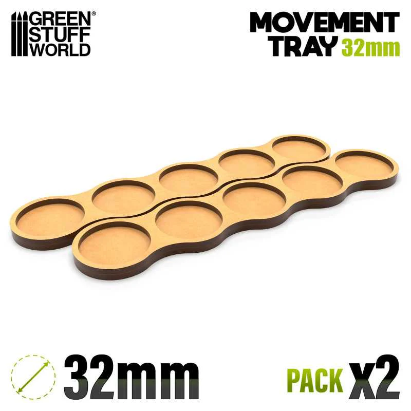 Green Stuff World: Movement Trays 32MM 5x1 Skirmish