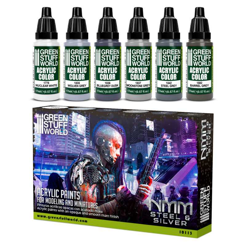 Green Stuff World: NMM Steel & Silver Paint set