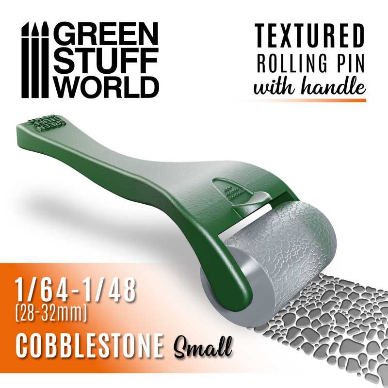 Green Stuff World: Rolling Pin With Handle Cobblestone Small
