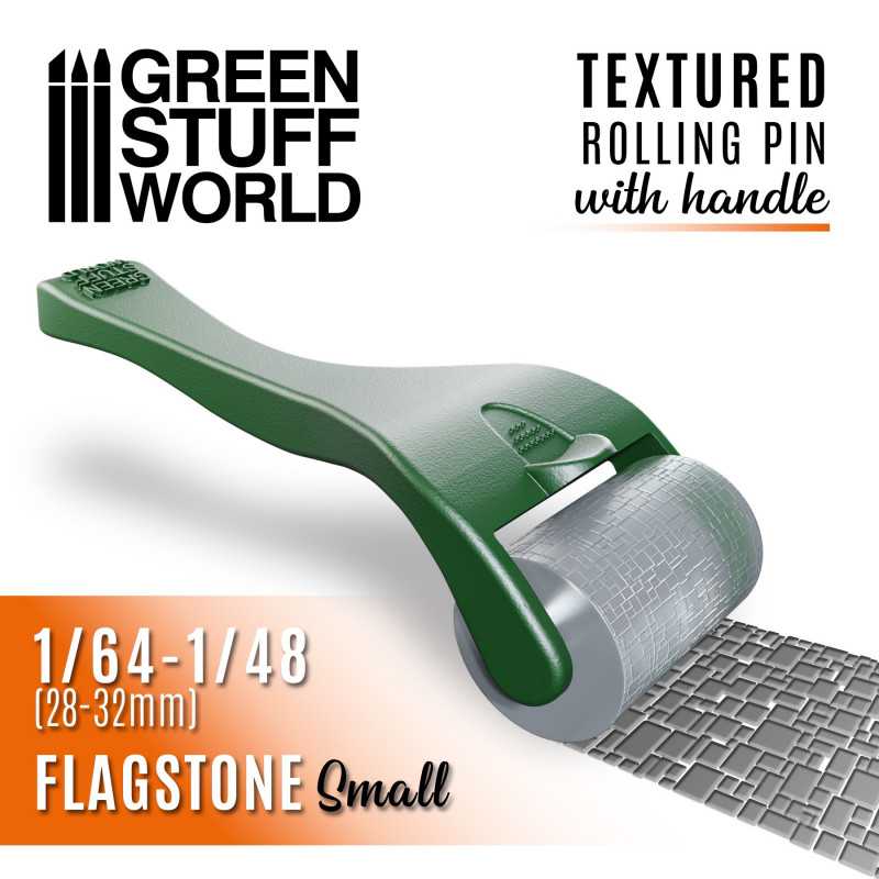 Green Stuff World: Rolling Pin With Handle Flagstone Small