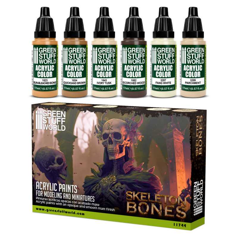 Green Stuff World: Skeleton Bones Paint set
