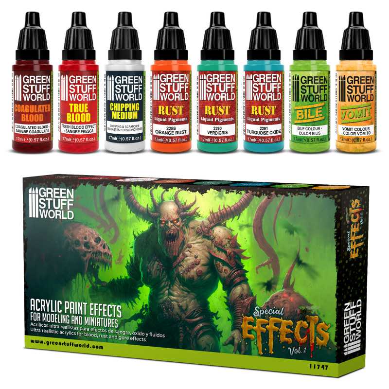 Green Stuff World: Special Effects Vol 1 Paint set