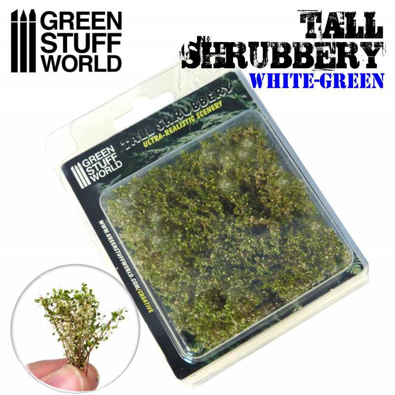 Green Stuff World: Tall Shrubbery White Green - Image 2