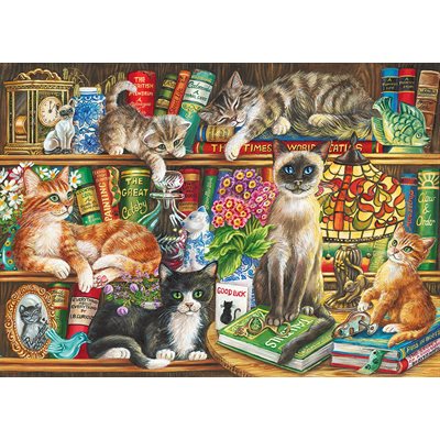 Puss in Books 1000 Piece Puzzle