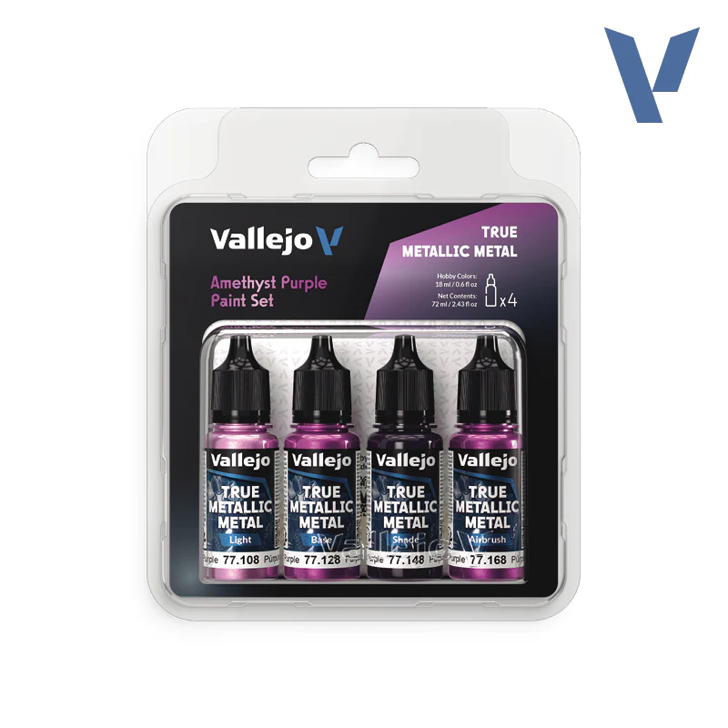 Vallejo True Metallic Metal: Amethyst Purple Set