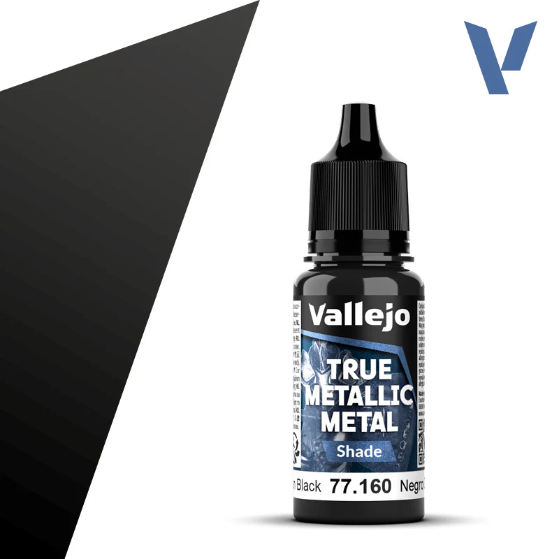 Vallejo True Metallic Metal: Obsidian Black Shade