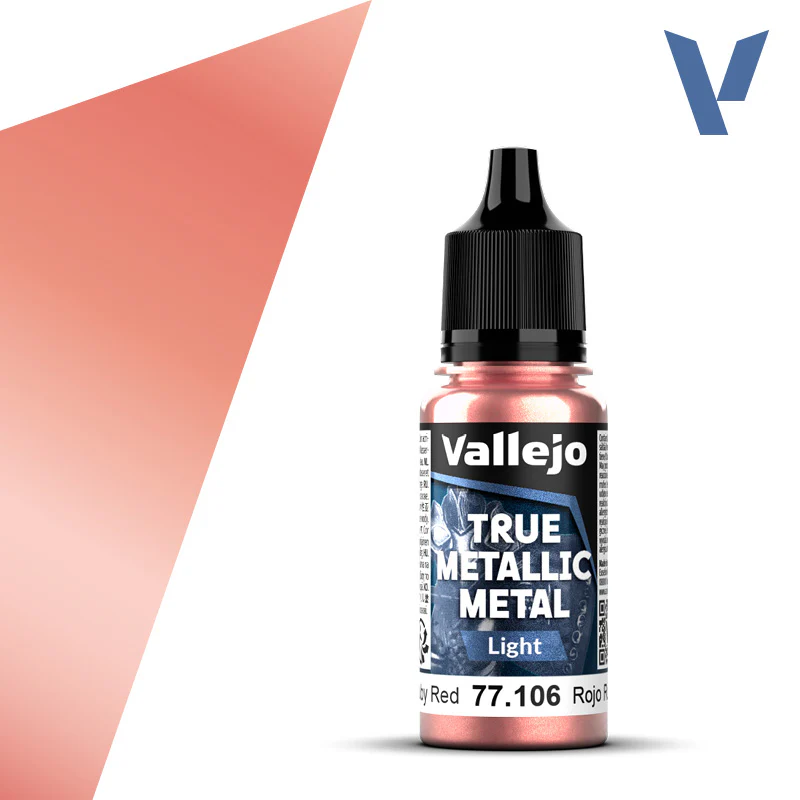 Vallejo True Metallic Metal: Ruby Red Light