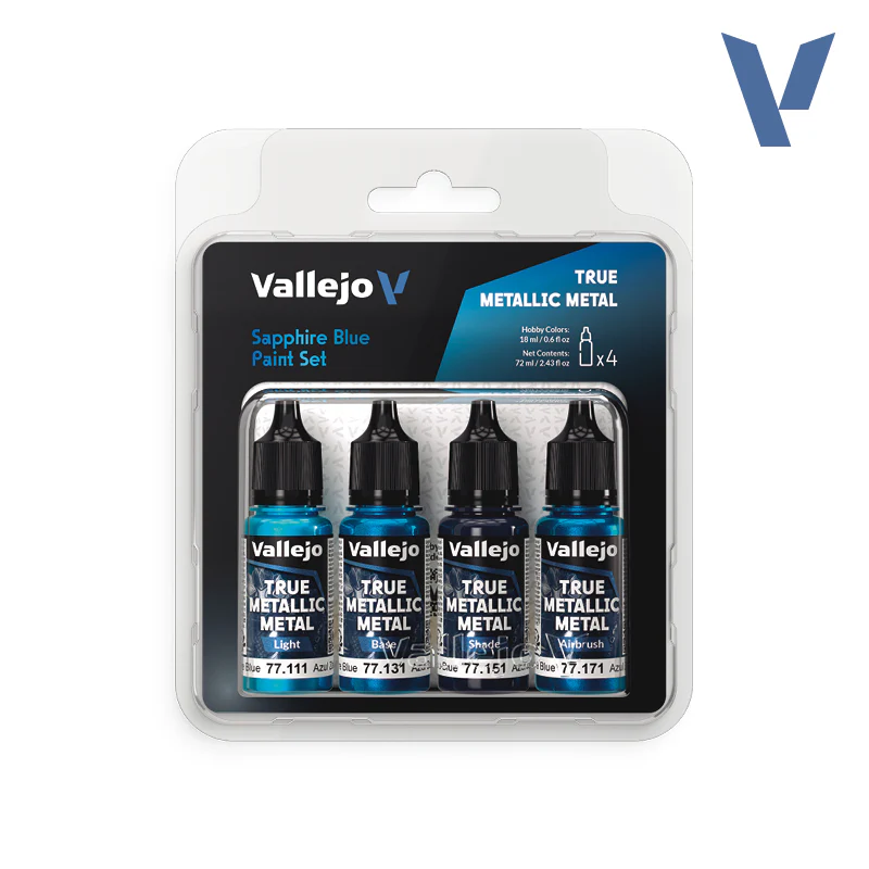 Vallejo True Metallic Metal: Sapphire Blue Set